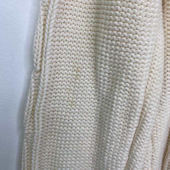 Calvin Klein Cream Shawl Collar Knit Long Sleeve Sweater Women's Size X-Large XL - Picture 3 of 10